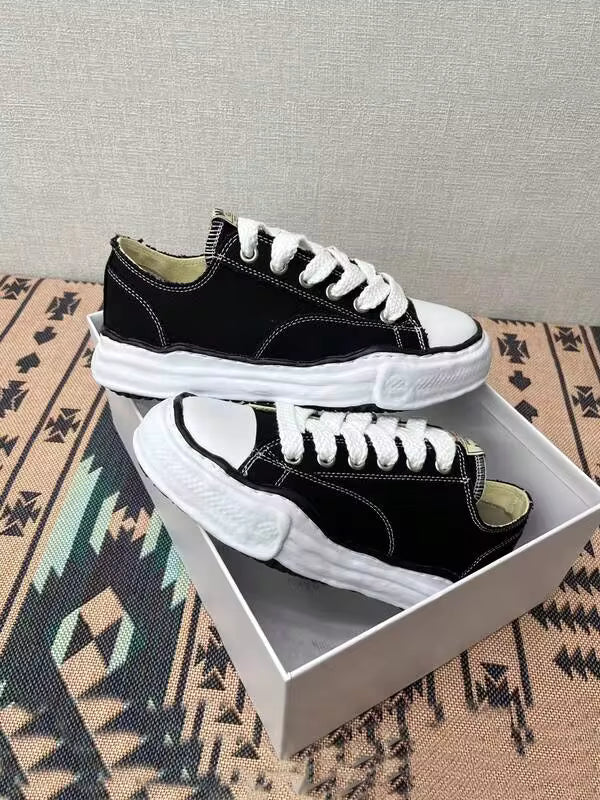 2026 New MMY Shoes Maison Minara Yasuhiro Classic Anti-Slip Wear-Resistant Lightweight Low-Top Board Shoes For Male And Female Campus Lovers Black And White,Suitable For Students, Gifts, Festivals, Campus Fast Delivery